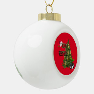 Adorno De Cerámica Tipo Bola Diseño del árbol de Navidad de los bolos de hierba