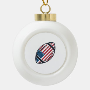 Adorno De Cerámica Tipo Bola Diseño vectorial vintage de fútbol americano patri