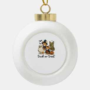 Adorno De Cerámica Tipo Bola disfraz de corgi para Halloween