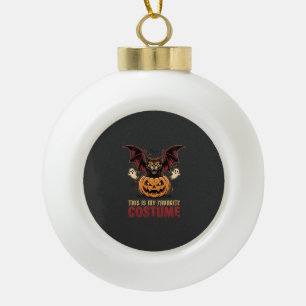 Adorno De Cerámica Tipo Bola Disfraz de Halloween Monstruo Calabaza Gótico Vect