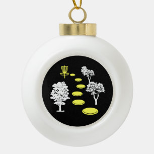 Adorno De Cerámica Tipo Bola Disk Golf Woods Disk Golfer Gift