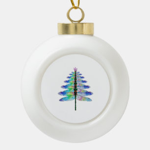 Adorno De Cerámica Tipo Bola Divertido árbol de navidad de la libélula