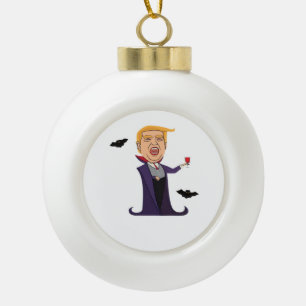 Adorno De Cerámica Tipo Bola Drácula de Halloween es divertida