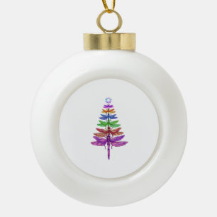Adorno De Cerámica Tipo Bola Dragonfly Christmas Tree Shirt Inspire Lover Xmas 