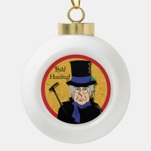 Adorno De Cerámica Tipo Bola ¡Ebenezer Scrooge Bah! ¡Humbug!