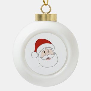 Adorno De Cerámica Tipo Bola Ejemplo de Papá Noel