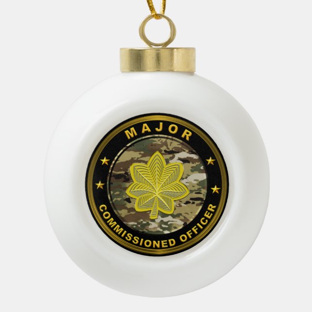 Adorno De Cerámica Tipo Bola Ejército Mayor  (Anverso)