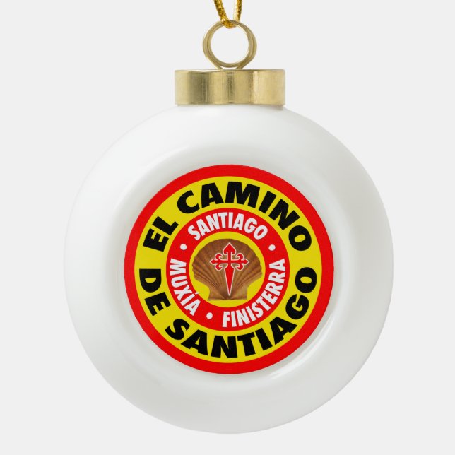 Adorno De Cerámica Tipo Bola El camino de Santiago (Anverso)