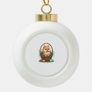 Adorno De Cerámica Tipo Bola El desorden de Pascua de Gomi Vintage perro de Pas