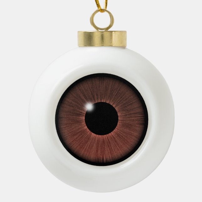 ADORNO DE CERÁMICA TIPO BOLA EL OJO LE VE (Anverso)