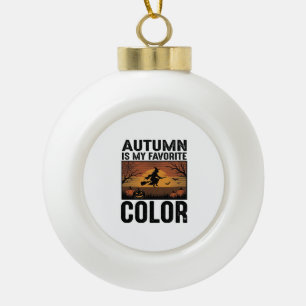 Adorno De Cerámica Tipo Bola El Otoño Es Mi Color Favorito Diseño De Bruja De H