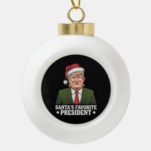 Adorno De Cerámica Tipo Bola El presidente favorito de Santa divertido Trump Na