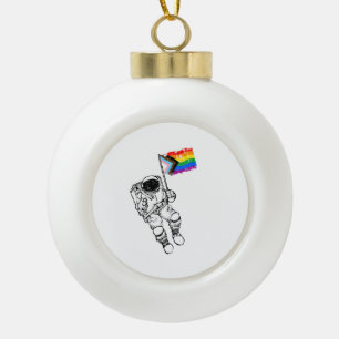 Adorno De Cerámica Tipo Bola El progreso del Moonman del Orgullo