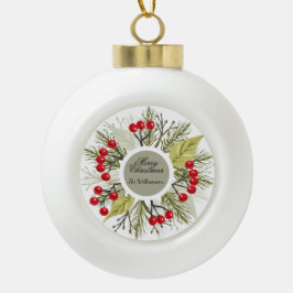 Adorno De Cerámica Tipo Bola Elegant Editable Christmas/Holiday