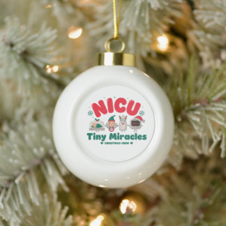 Adorno De Cerámica Tipo Bola Enfermera de tripulación de Navidad NICU Pequeños 
