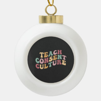 Adorno De Cerámica Tipo Bola Enseñar cultura de consentimiento