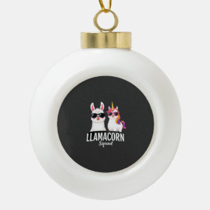 Adorno De Cerámica Tipo Bola Equipo de Llamacorn divertido unicornio llama Equi