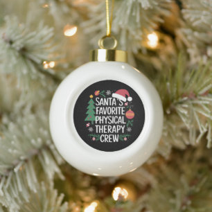 Adorno De Cerámica Tipo Bola Equipo de Terapia Física Favorito de Santa Navidad