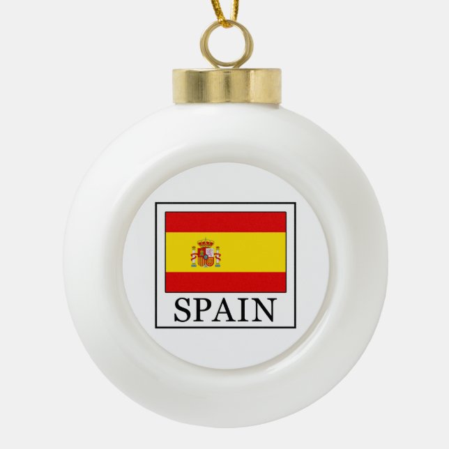 Adorno De Cerámica Tipo Bola España (Anverso)