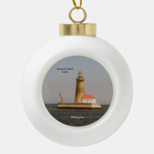 Adorno De Cerámica Tipo Bola Espectáculo Faro de arrecife u ornamento de copo d
