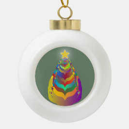 Adorno De Cerámica Tipo Bola Esperanza y unión en Navidad