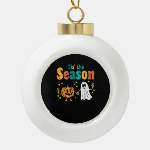 Adorno De Cerámica Tipo Bola Esta Temporada Calabaza Hoja Latte Softbol Otoño