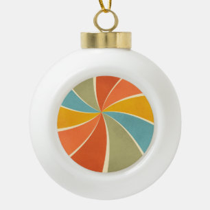 Adorno De Cerámica Tipo Bola Estilo de pintura mezclada retro hippie con patrón