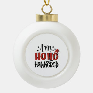 Adorno De Cerámica Tipo Bola Estoy Ho Ho Aplastado  Divertida Navidad Navidad B