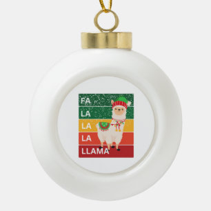 ADORNO DE CERÁMICA TIPO BOLA FA LA LA LLAMA