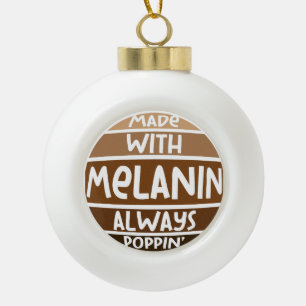 Adorno De Cerámica Tipo Bola Fabricado con Melanin Poppin Black Bruh Sista