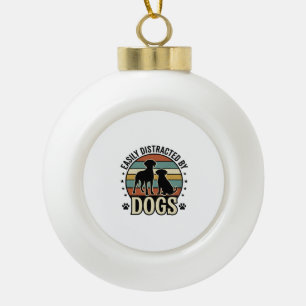 Adorno De Cerámica Tipo Bola Fácilmente Distraído por Perros Diseño de Silueta