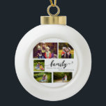 Adorno De Cerámica Tipo Bola Family Always Forever 5 foto Collage Cita dulce<br><div class="desc">Cita de amor familiar dulce y corta con collage de fotos familiares. Hace un gran placer.</div>
