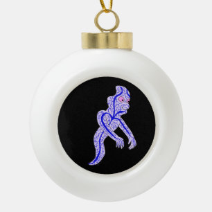 Adorno De Cerámica Tipo Bola Fantasma circular