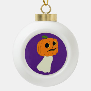 Adorno De Cerámica Tipo Bola Fantasma de cabeza de calabaza