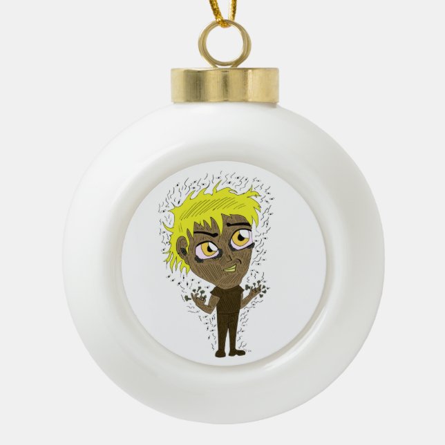 Adorno De Cerámica Tipo Bola Farty Fingers Chibi (Anverso)