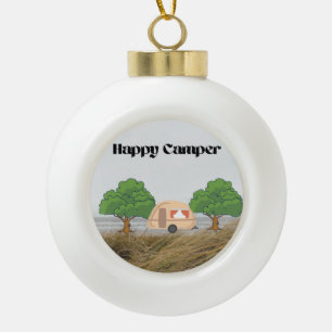 Adorno De Cerámica Tipo Bola Feliz Camper