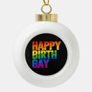 Adorno De Cerámica Tipo Bola Feliz Cumplegay