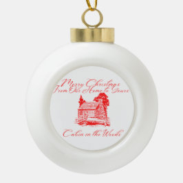 Adorno De Cerámica Tipo Bola Feliz Navidad desde nuestro hogar a sus Navidades