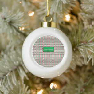 Adorno De Cerámica Tipo Bola Feliz Navidad Elegante y Personalizar moderno
