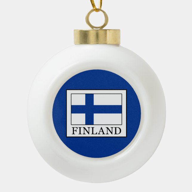 Adorno De Cerámica Tipo Bola Finlandia (Anverso)
