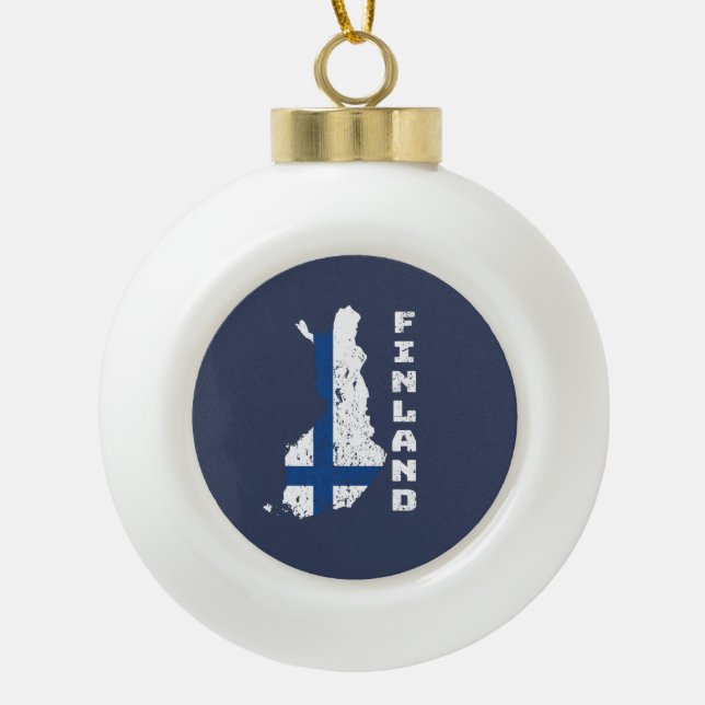 Adorno De Cerámica Tipo Bola Finlandia (Anverso)