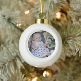 Adorno De Cerámica Tipo Bola Foto de Mascota de la familia del bebé personaliza