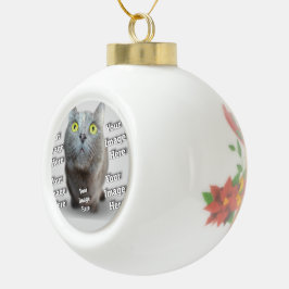Adorno De Cerámica Tipo Bola Foto de mascota ✨ Personalizado encantador