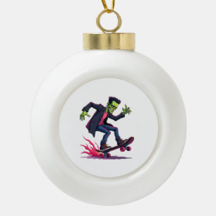 Adorno De Cerámica Tipo Bola Frankenstein Skater � Ropa de calle genial de Hall