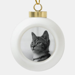 Adorno De Cerámica Tipo Bola Gato de corte