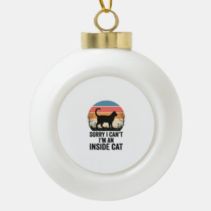 Adorno De Cerámica Tipo Bola Gato divertido interior Diseño vintage amante de l