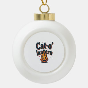Adorno De Cerámica Tipo Bola Gato-linterna