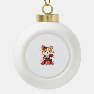 Adorno De Cerámica Tipo Bola Geisha Corgi Dog Lover Welsh