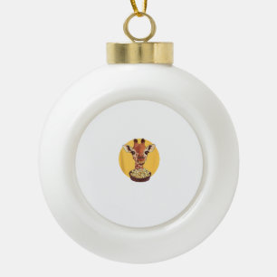 Adorno De Cerámica Tipo Bola Giraffe Con Humor Animal Personalizado Popcorn