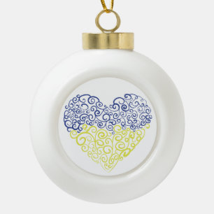 Adorno De Cerámica Tipo Bola Giro espiral mehandi corazón Colores de la bandera